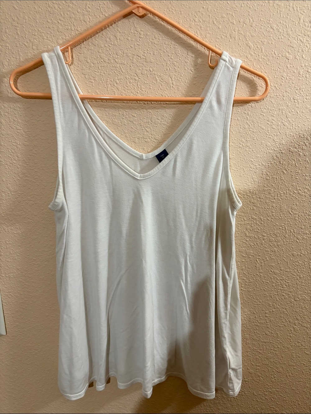 Old Navy Luxe V-Neck White Tank Top